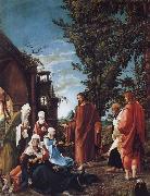 ALTDORFER, Albrecht Christ Taking Leave of his mother oil on canvas